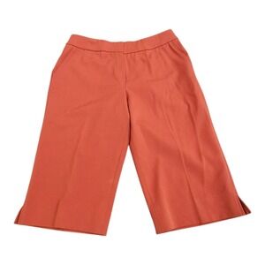 INSIGHT Size 6 Rust‎ Wide Leg Bermuda Shorts Stretch Knee Length Career Casual